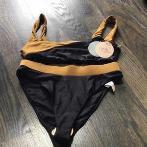 Camila Coelho Black and Brown Bathing suit (NWT) RARE